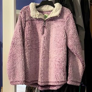 Very soft half zip up fuzzy jacket